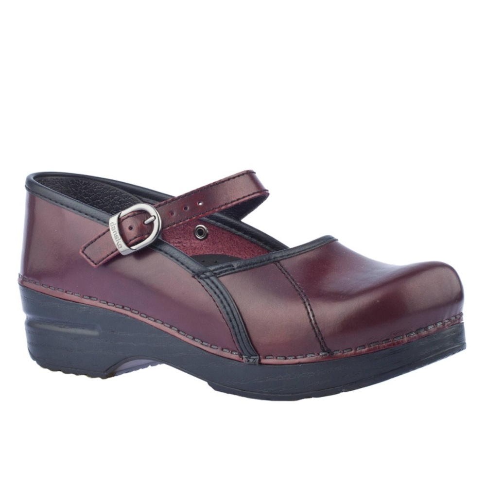Dansko Dark Red Marcelle Mary Jane Closed Toe Shoes Size 37
